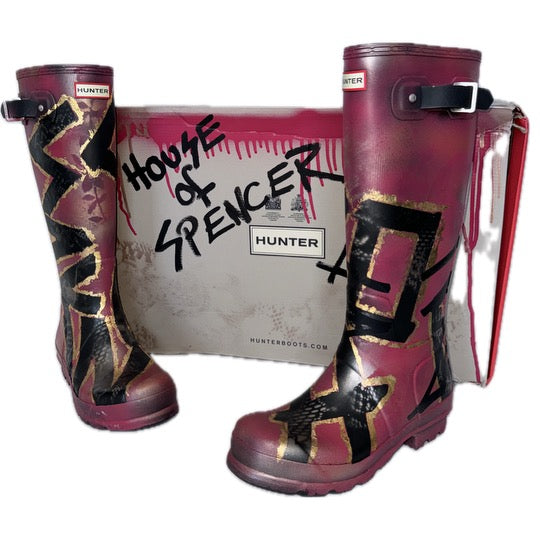 Besboke House of Spencer x Crafty Belfast Custom Designed Festival Boots