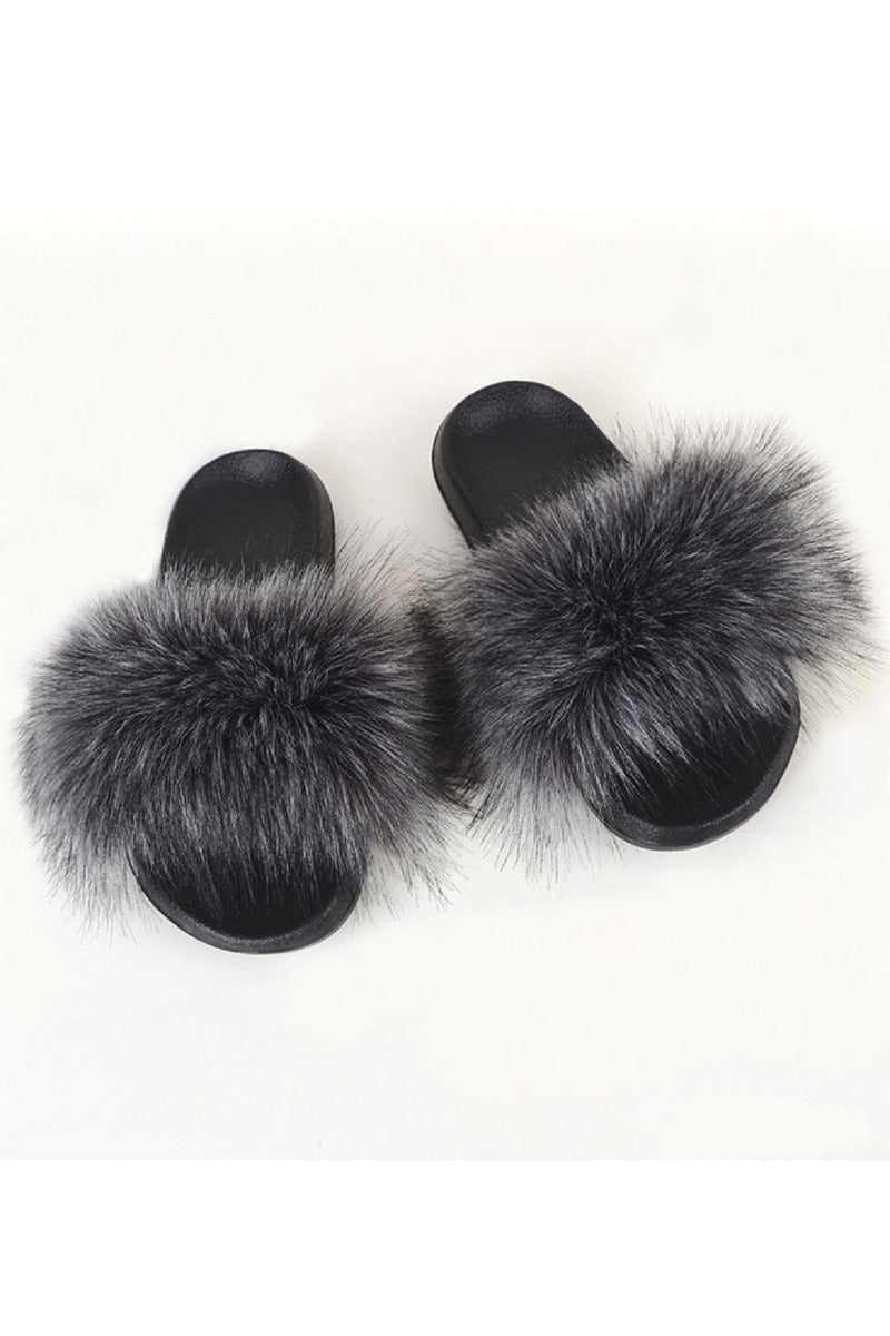 Single Band Furry Slippers - Women's