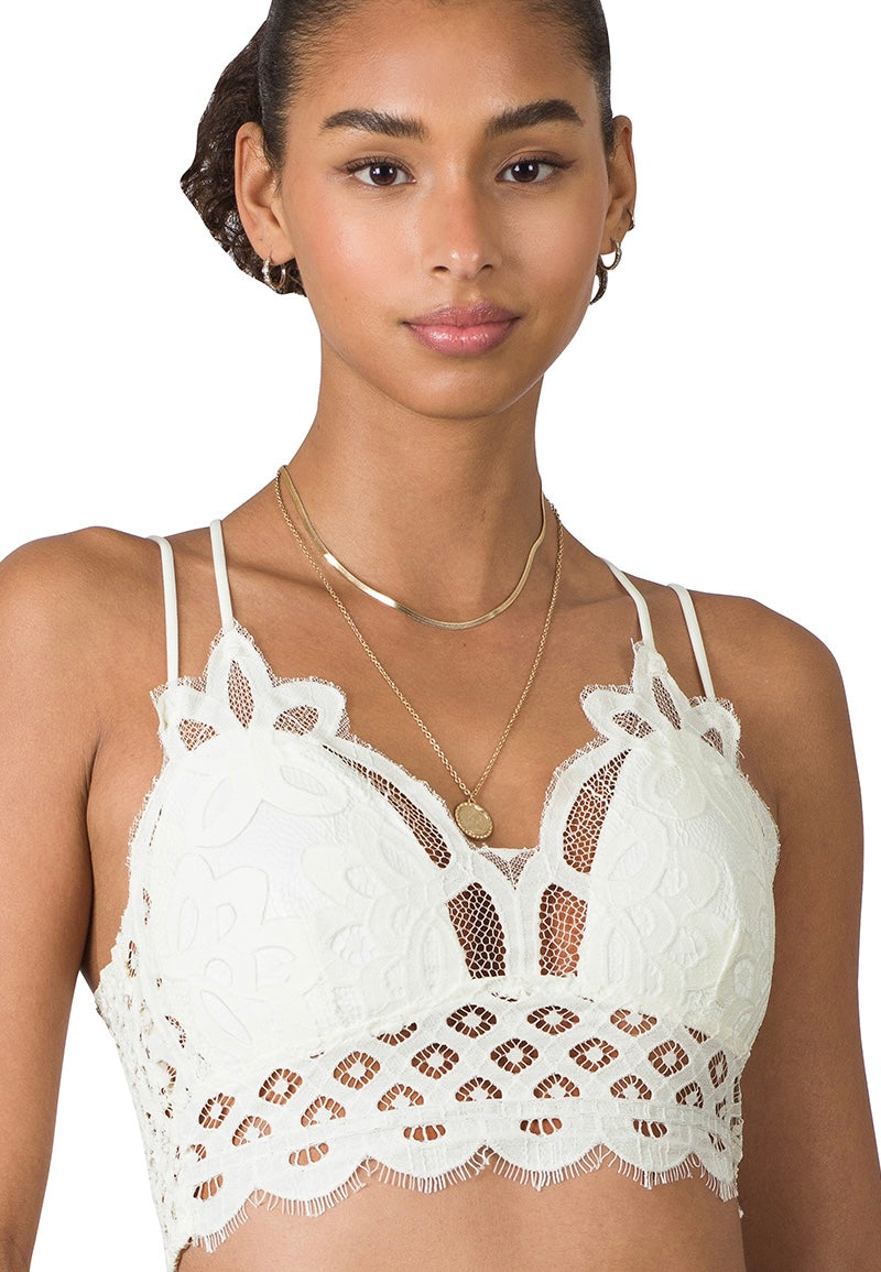 Crochet Lace Bralette with Pads