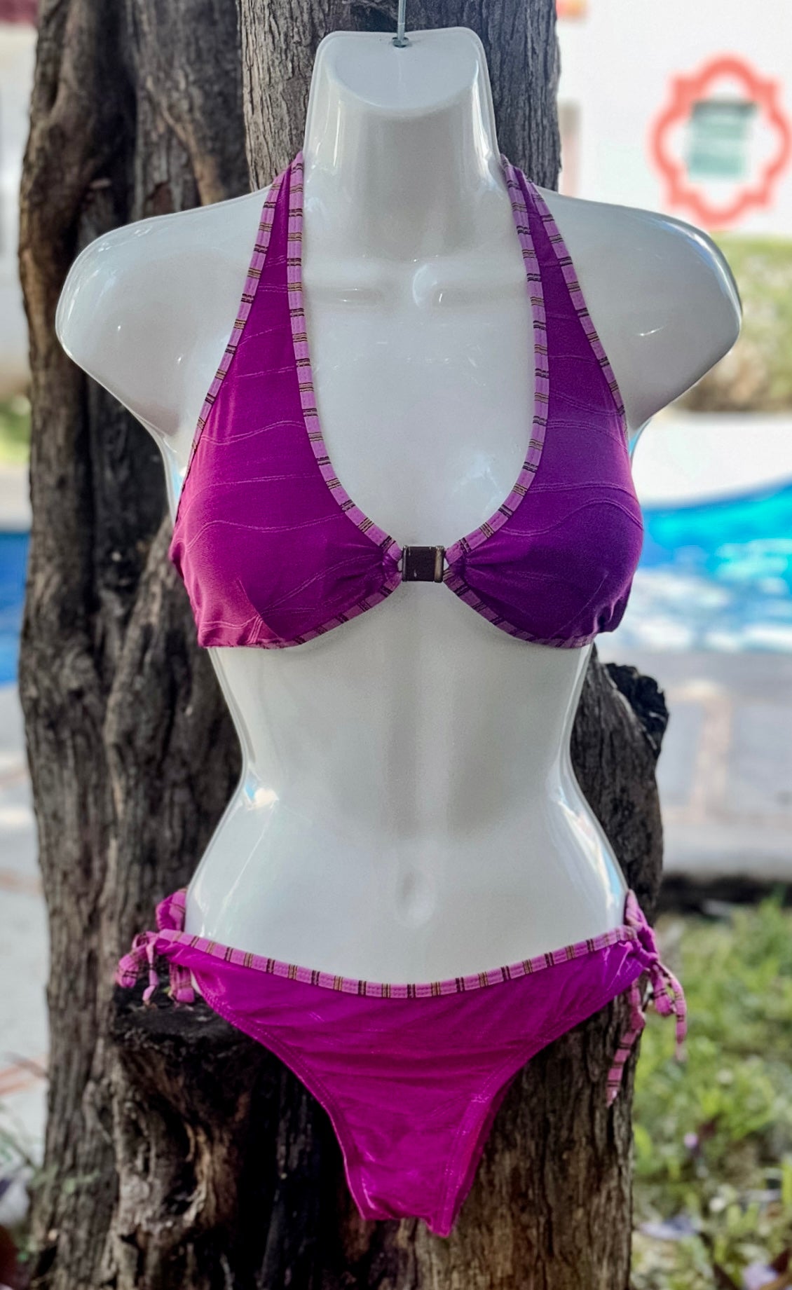 Swim Days Beachwear -  Purple String Tie Bikini