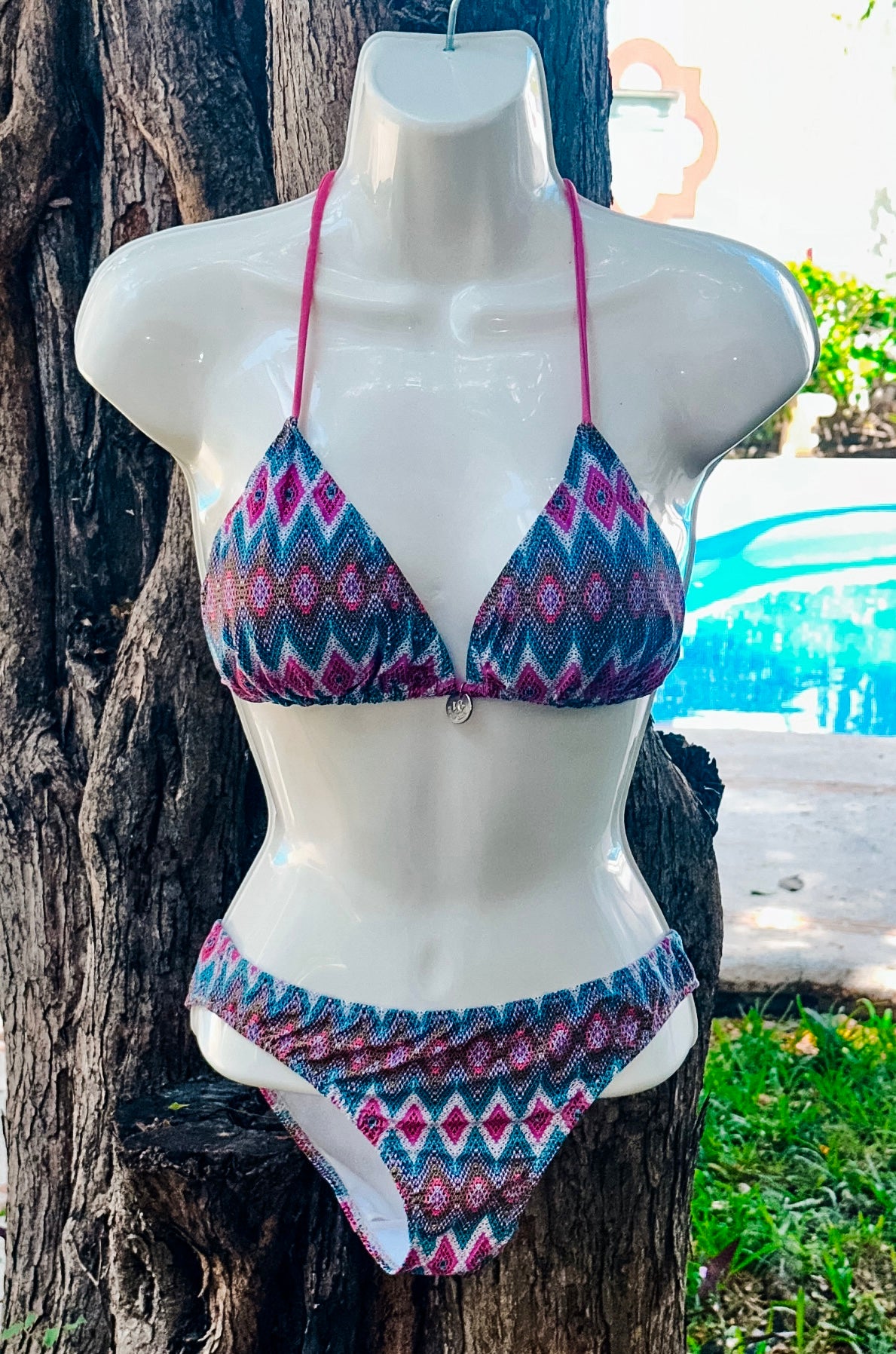 Swim Days Beachwear - Geometric Multi-Colour Print Bikini