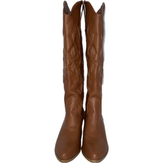 Urson by Billini Women’s Cowboy Boots - Tan Faux Leather