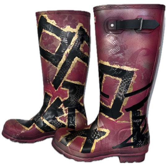 Besboke House of Spencer x Crafty Belfast Custom Designed Festival Boots