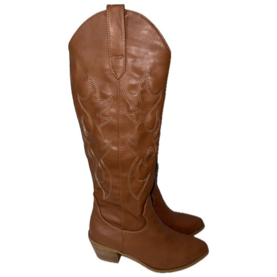 Urson by Billini Women’s Cowboy Boots - Tan Faux Leather