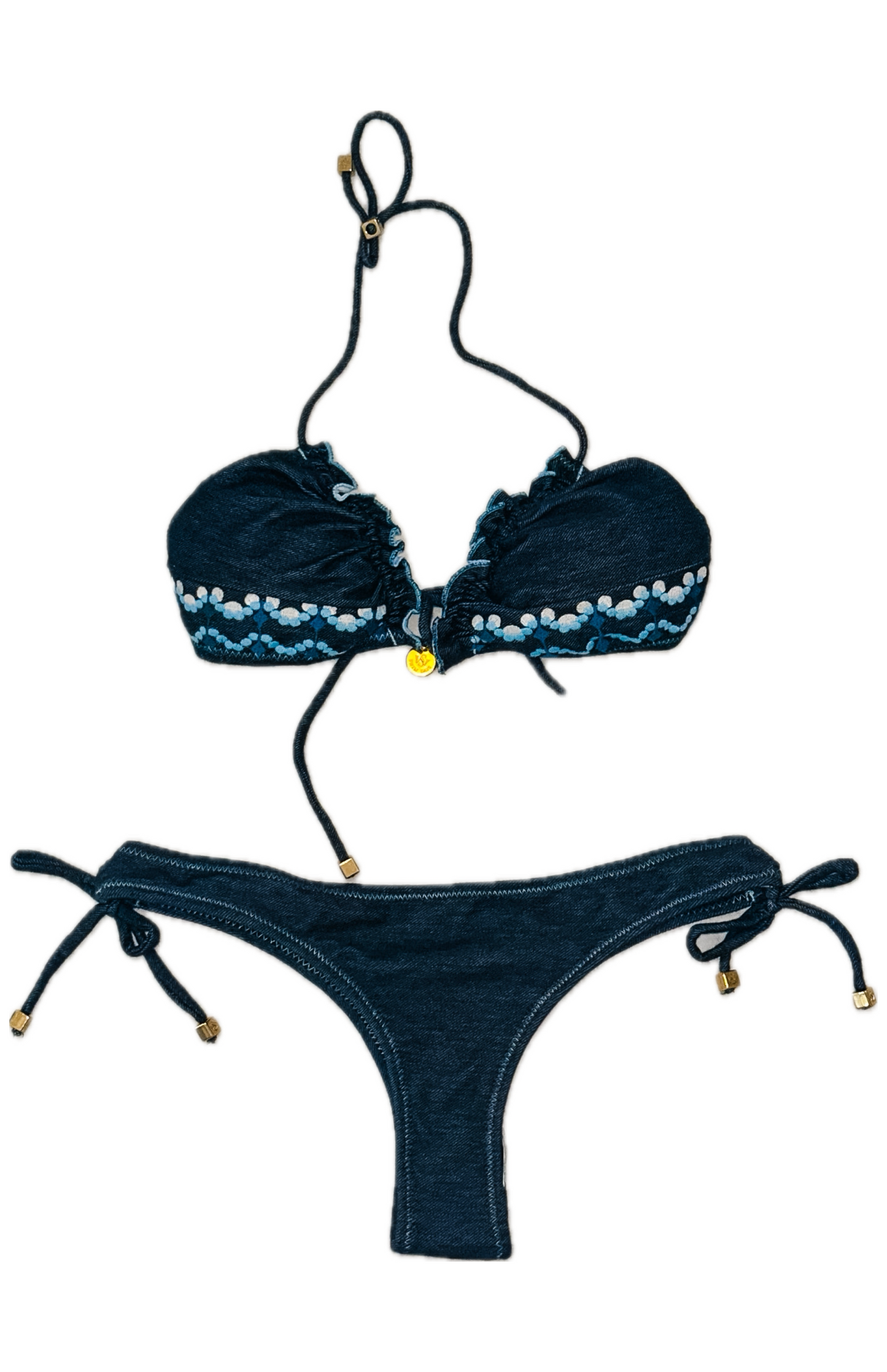 Swim Days Beachwear - Denim Embroidered Bikini