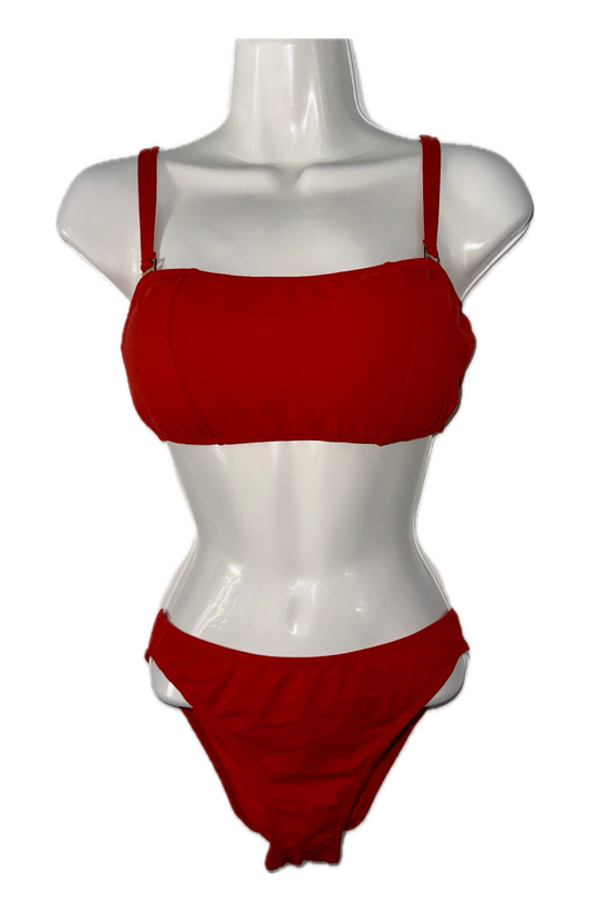 Swim Days Beachwear - Red Bandeau Bikini