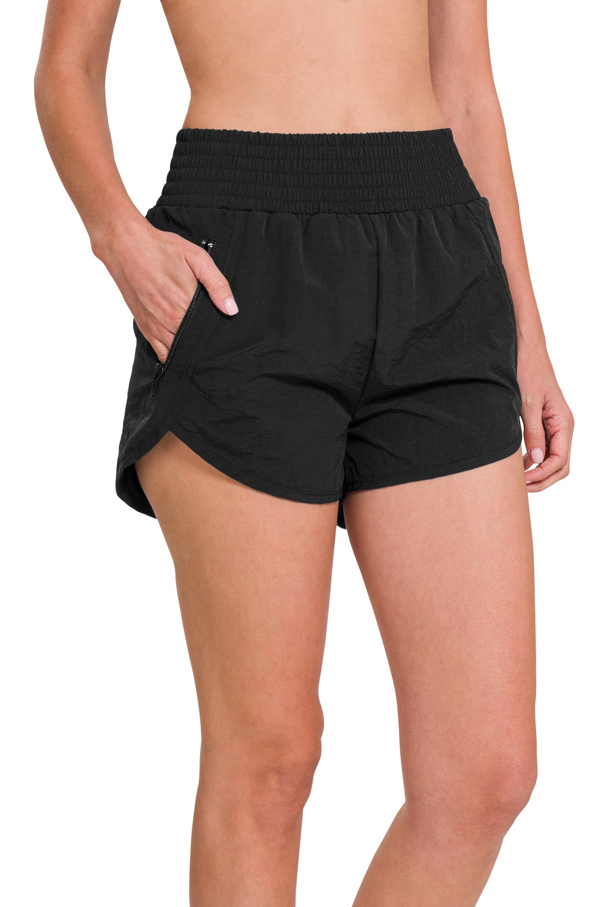 Windbreaker Smocked Waistband Running Shorts - many colors available!