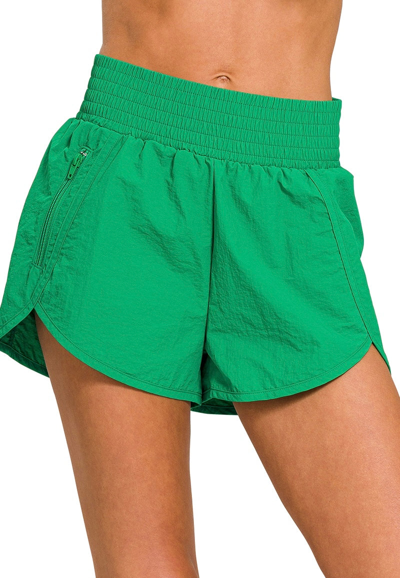 Windbreaker Smocked Waistband Running Shorts - many colors available!