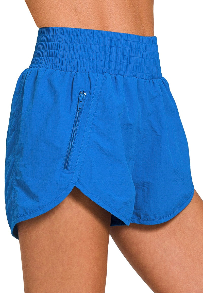 Windbreaker Smocked Waistband Running Shorts - many colors available!