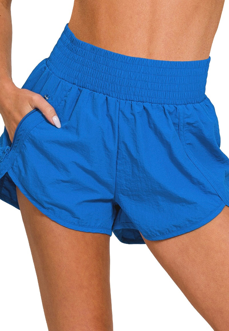 Windbreaker Smocked Waistband Running Shorts - many colors available!