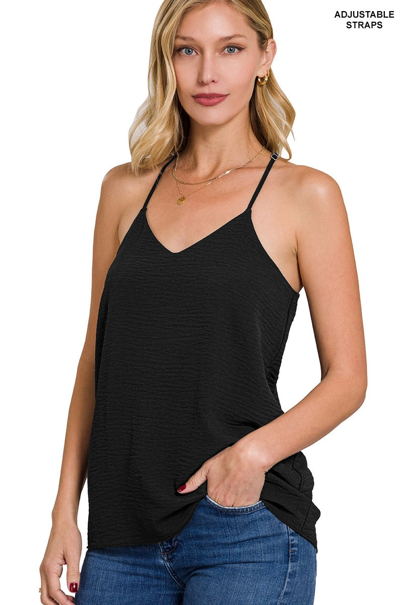 V-neck Camisole Top with an Adjustable Strap